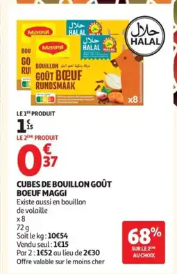 Auchan MAGGI Cubes de bouillon goût boeuf offre