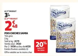 Auchan SAMIA Pois chiches offre