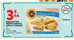 Auchan Bricks de thon préfrits surgelés goûts et couleurs offre