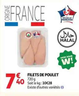 Auchan Filets de poulet offre