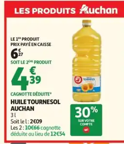 Auchan AUCHAN Huile tournesol offre