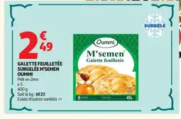 Auchan OUMMI Galette feuilletée surgelée m'semen offre