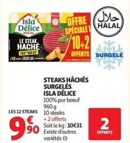 Auchan ISLA DÉLICE Steaks hâchés surgelés offre