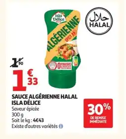 Auchan ISLA DÉLICE Sauce algérienne halal offre