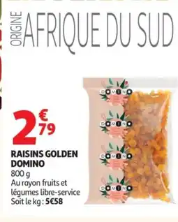 Auchan DOMINO Raisins golden offre