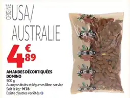 Auchan DOMINO Amandes décortiquées offre