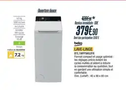 Proxi Confort BEKO Lave-linge BTL1WFP9652FR offre