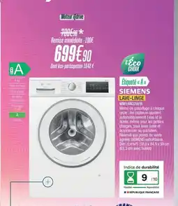 Proxi Confort SIEMENS Lave-linge WM14N27AFR offre