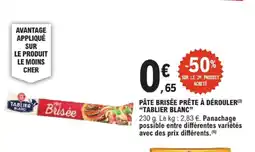 E.Leclerc TABLIER BLANC Pâte brisée prête à dérouler offre