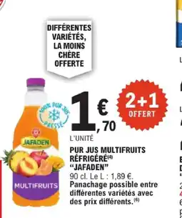 E.Leclerc JAFADEN Pur jus multifruits réfrigéré offre
