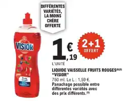 E.Leclerc VISIOR Liquide vaisselle fruits rouges offre