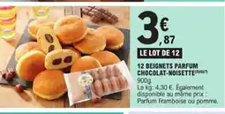 E.Leclerc 12 beignets parfum chocolat-noisette offre