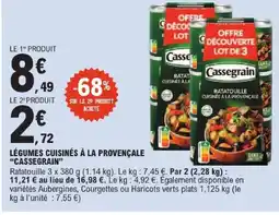 E.Leclerc CASSEGRAIN Légumes cuisinés à la provençale offre
