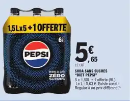 E.Leclerc DIET PEPSI Soda sans sucres offre