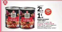 E.Leclerc CÔTÉ TABLE Ravioli pur boeuf offre