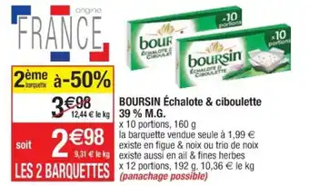 Cora x Carrefour Boursin échalote & ciboulette offre