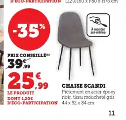 Hyper U Chaise scandi offre