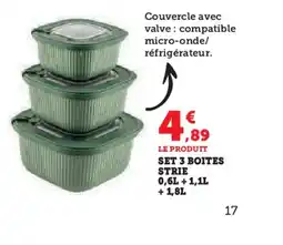 Hyper U Set 3 boites strie offre