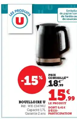 Hyper U U Bouilloire offre