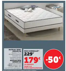 Hyper U Matelas zeus offre
