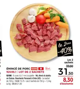 Thiriet Émincé de porc agemo offre