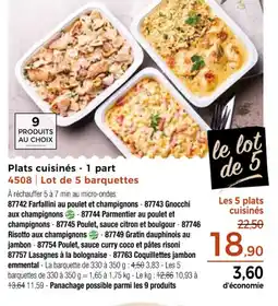 Thiriet Plats cuisinés - 1 part offre