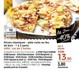 Thiriet Pizzas classiques - pâte cuite au feu de bois - 1 à 2 parts offre
