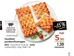 Thiriet Feuilleté jambon/fromages offre