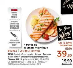 Thiriet 4 Pavés de saumon Atlantique offre