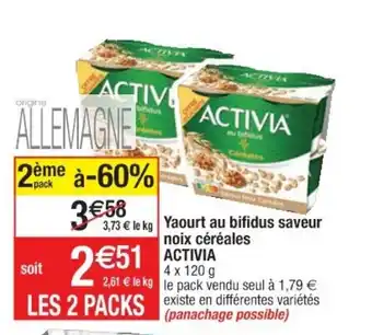 Cora x Carrefour Yaourt au bifidus saveur noix céréales offre