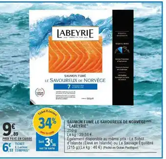 E.Leclerc Saumon Fumé Le Savoureux De Norvège  offre