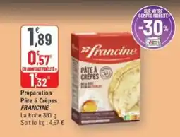 G20 Préparation pâte à crêpes francine offre