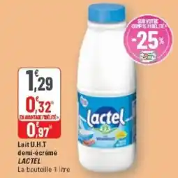G20 Lait u.h.t demi-écrémé lactel offre
