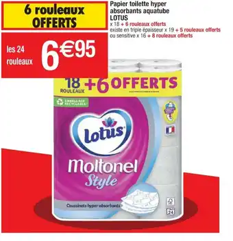 Cora x Carrefour Papier toilette hyper absorbants aquatube offre