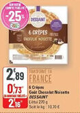 G20 6 crêpes goût chocolat noisette dessaint offre