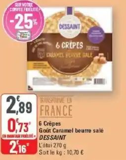 G20 6 crêpes goût caramel beurre salé offre