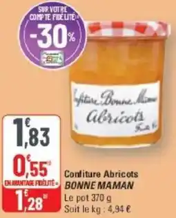 G20 Confiture abricots bonne maman offre