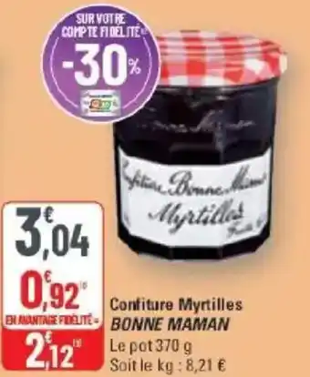 Confiture myrtilles bonne maman