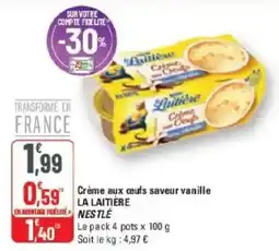 G20 Crème aux ceurs saveur vanille la laitière nestle offre
