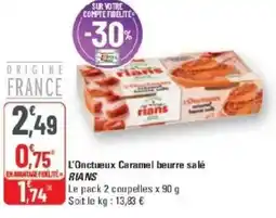 G20 L'onctueux caramel beurre salé rians offre