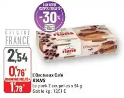 G20 L'onctueux café rians offre