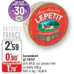 G20 Camembert le petit offre