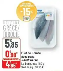 G20 Filet de dorade avec sacrebleu offre