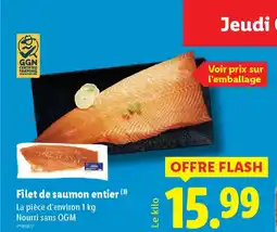 Lidl Filet de saumon entier offre