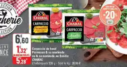 G20 Carpaccio de bœuf parmesan & sa marinade ou & sa marinade au basilic charal offre