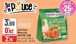 G20 Coq'ailes mexicain maître coq offre