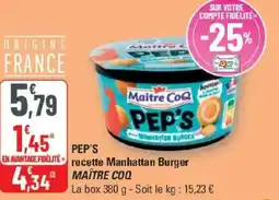 G20 Pep's recette manhattan burger maître coo offre