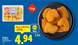 Lidl Nuggets de poulet avec sauces offre