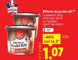 Lidl Rillettes de poulet rôti offre