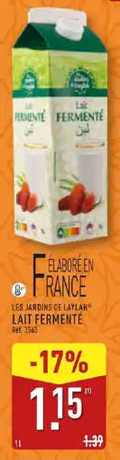 ALDI Les jardins de laylah lait fermenté offre